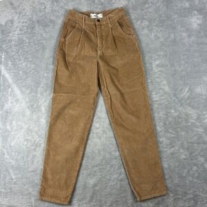 Y2K Hollister Women's Corduroy Pants Pleated Straight Ultra High Rise Mocha